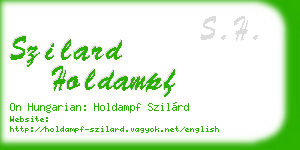 szilard holdampf business card
